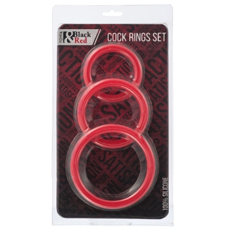 Эрекционные кольца ToyFa Black&amp;Red