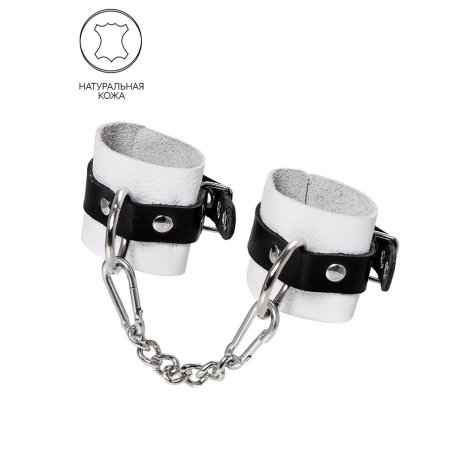 Бело-черные наручники Pecado